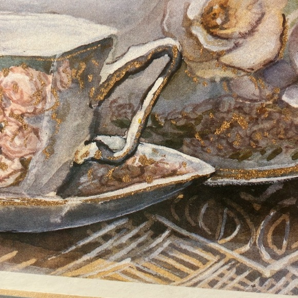 Framed and matted "TEA TIME" & "CHINA COLLECTION" BY HARRIET Nordby - Picture 8 of 10